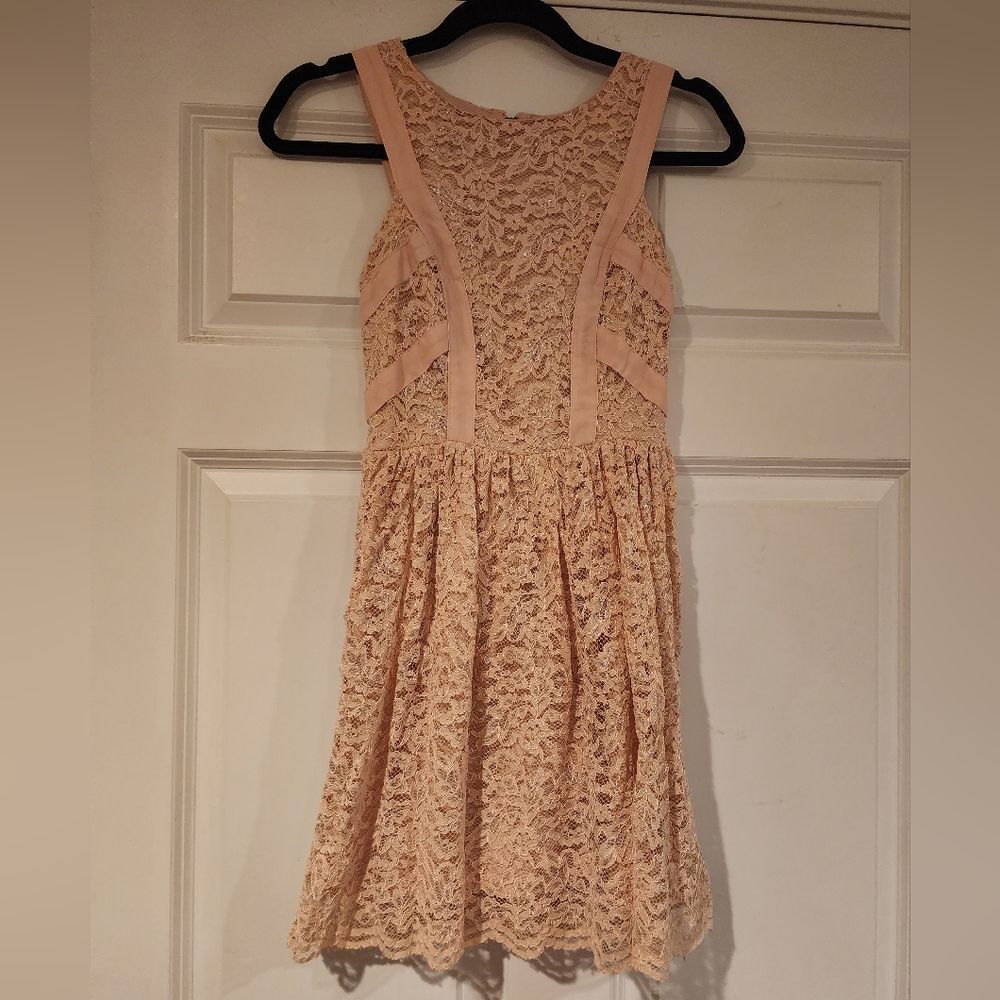 Xhilaration pink sparkle layered mini dress XS